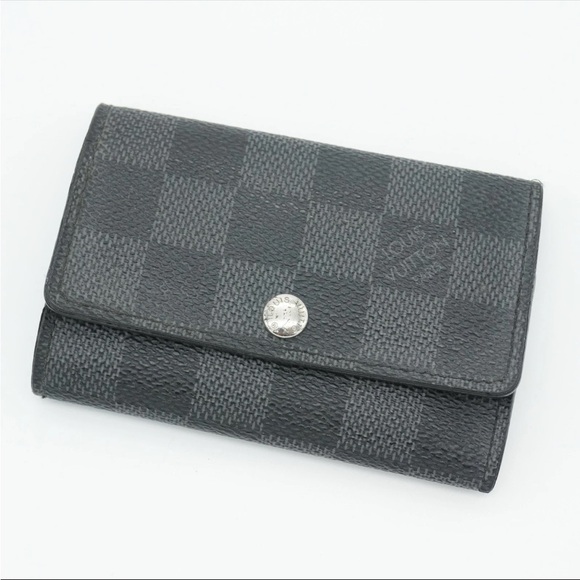 🖤LOUIS VUITTON Damier Graphite Multicles 6 Key Holder Key Case Unisex - Picture 1 of 13
